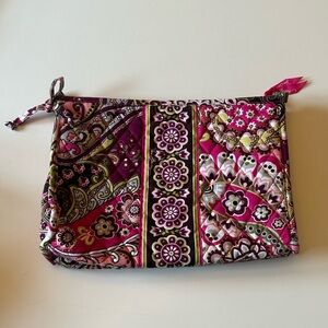 Vera Bradley Very Berry Paisley Floral Pink and Purple Toiletry Travel Bag